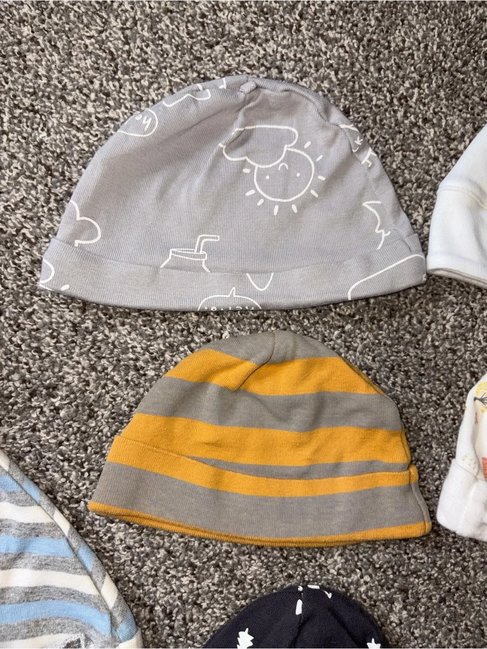 Lot of 8 Baby Beanie Hat  - Janie and Jack, Tahari, Gerber, Carters